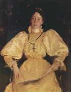 William Merritt Chase Golden noblewoman USA oil painting artist